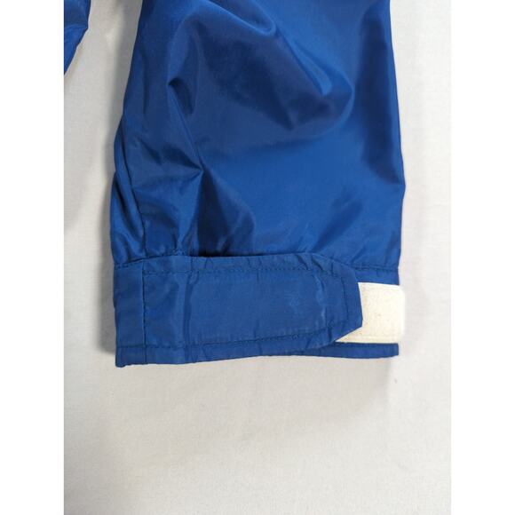 90s Nike Blue Windbreaker Jacket Mens Medium Hooded Pullover Swoosh Vintage - Picture 3 of 16